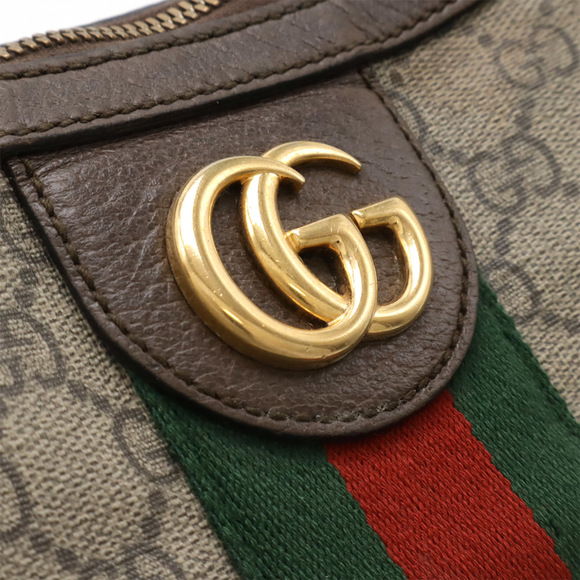 GUCCI Authentic Brown Leather Shoulder Bag - Picture 5 of 10